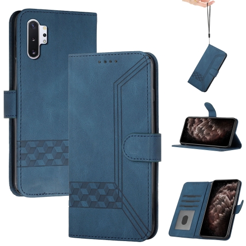 

For Huawei P30 Pro Cubic Skin Feel Flip Leather Phone Case(Royal Blue)