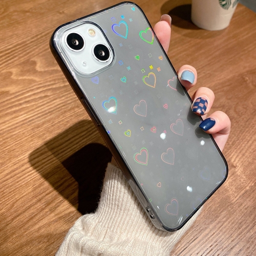 

Colorful Laser Love TPU Phone Case For iPhone 12 Pro Max(Black)