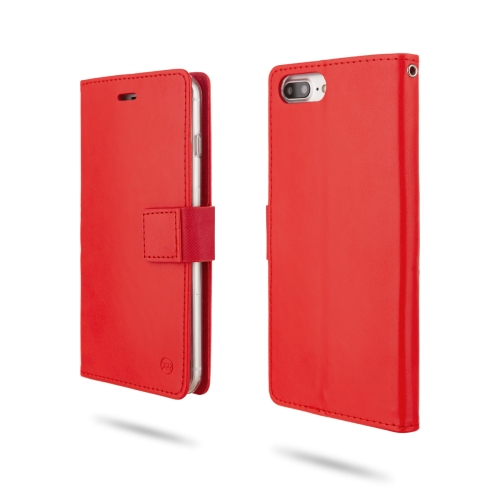 

For iPhone 8 Plus & 7 Plus & 6 Plus ROAR Shockproof PU + TPU Horizontal Flip Leather Case with Holder & Card Slots(Red)
