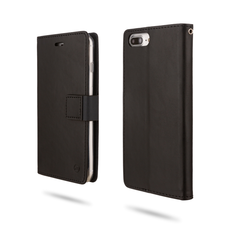 

For iPhone 8 Plus & 7 Plus & 6 Plus ROAR Shockproof PU + TPU Horizontal Flip Leather Case with Holder & Card Slots(Black)