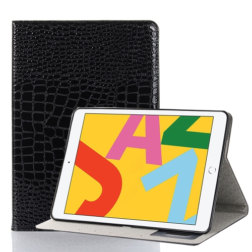 

For iPad 10.2 / 10.5 Crocodile Texture Horizontal Flip Leather Case with Holder & Card Slots & Wallet(Black)