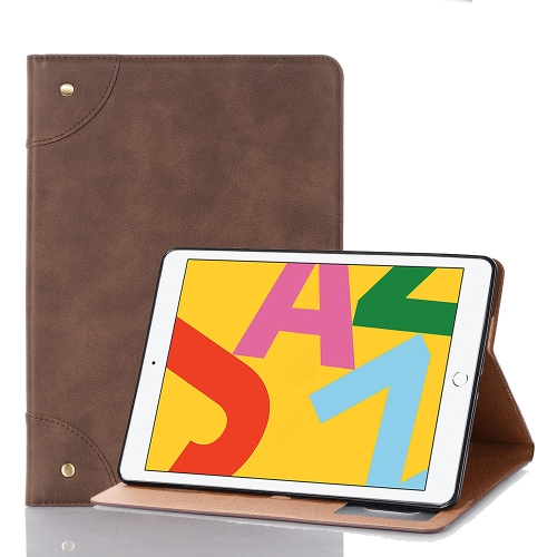 

For iPad 10.2 / 10.5 Retro Book Style Horizontal Flip Leather Case with Holder & Card Slots & Wallet(Coffee)