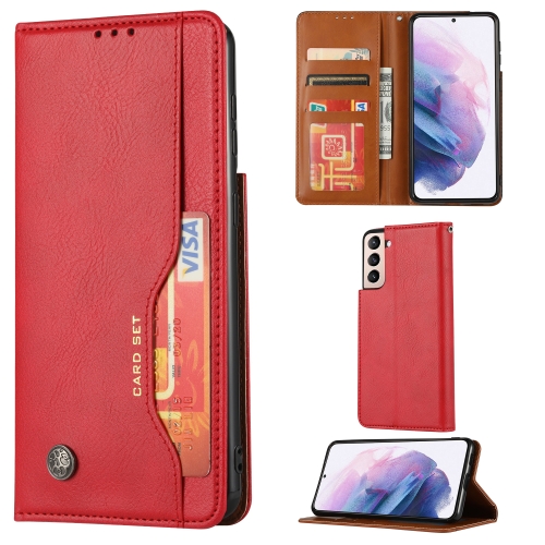 

For Samsung Galaxy S22 5G Knead Skin Texture Leather Phone Case(Red)