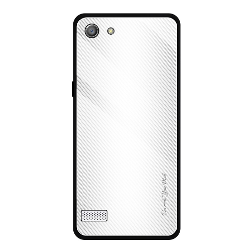 

For OPPO A33 Texture Gradient Glass Protective Case(White)