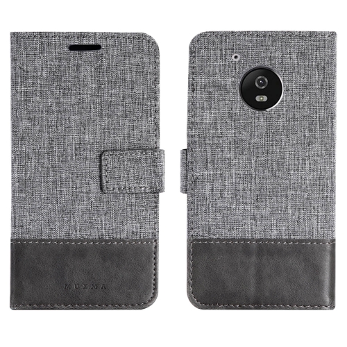 

For Motorola Moto G5 MUMXA MX102 Horizontal Flip Canvas Stitching Leather Case with Holder & Card Slots & Wallet(Grey)