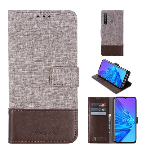 

For OPPO Realme 5 MUMXA MX102 Horizontal Flip Canvas Stitching Leather Case with Holder & Card Slots & Wallet(Brown)