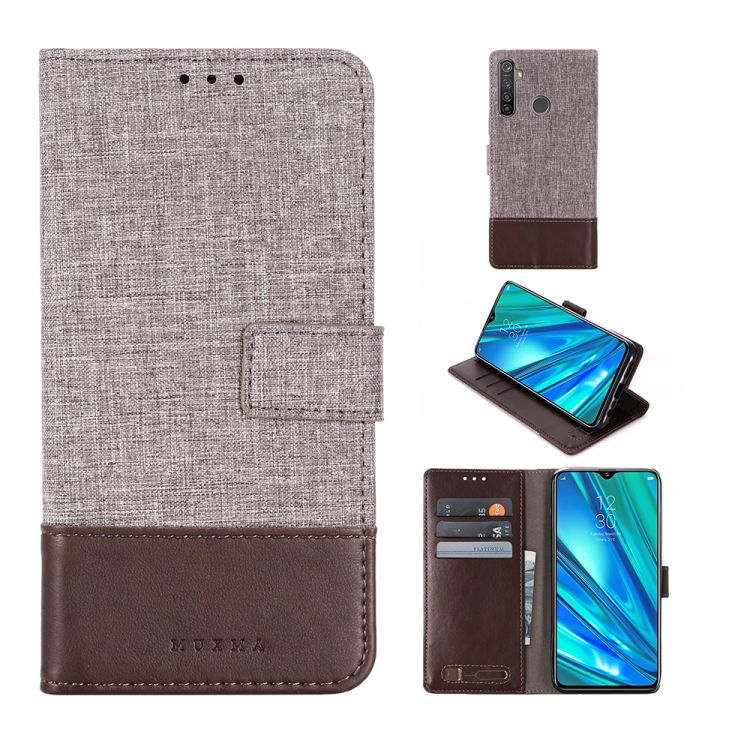 

For OPPO Realme 5 Pro MUMXA MX102 Horizontal Flip Canvas Stitching Leather Case with Holder & Card Slots & Wallet(Brown)