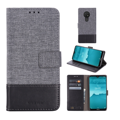 

For Nokia 6.2 MUMXA MX102 Horizontal Flip Canvas Stitching Leather Case with Holder & Card Slots & Wallet(Black)