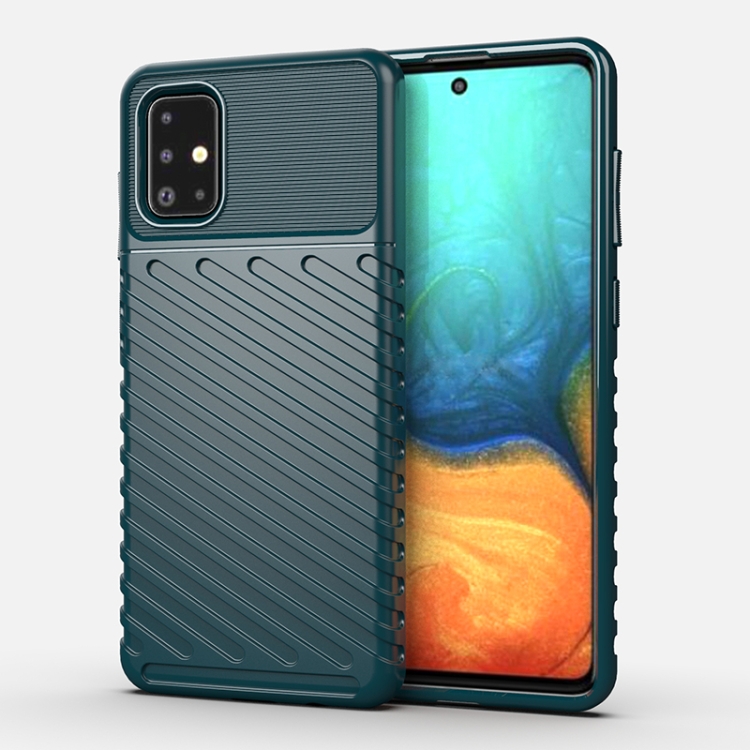 

For Galaxy A71 Thunderbolt Shockproof TPU Soft Case(Green)