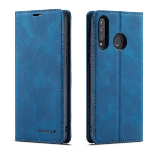 

For Huawei P30 Lite Forwenw Dream Series Oil Edge Strong Magnetism Horizontal Flip Leather Case with Holder & Card Slots & Wallet & Photo Frame(Blue)