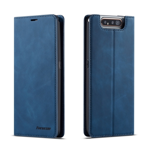 

For Galaxy A80 / A90 Forwenw Dream Series Oil Edge Strong Magnetism Horizontal Flip Leather Case with Holder & Card Slots & Wallet & Photo Frame(Blue)