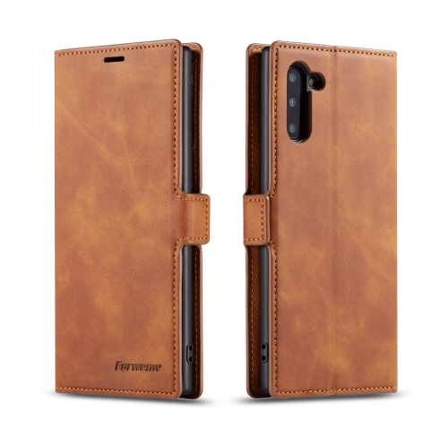 

For Galaxy Note10 Forwenw Dream Series Oil Edge Strong Magnetism Horizontal Flip Leather Case with Holder & Card Slots & Wallet & Photo Frame(Brown)