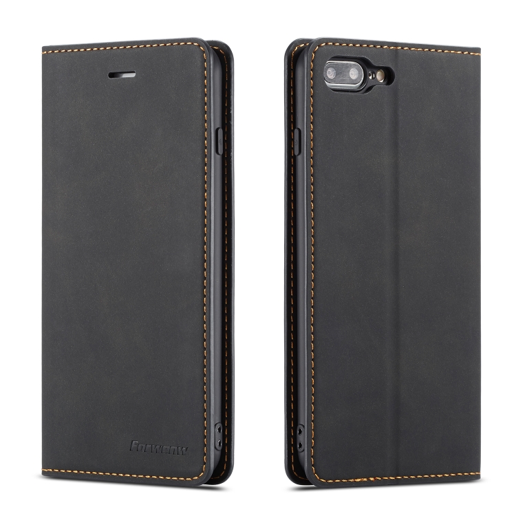

For iPhone 8 Plus / 7 Plus Forwenw Dream Series Oil Edge Strong Magnetism Horizontal Flip Leather Case with Holder & Card Slots & Wallet & Photo Frame(Black)
