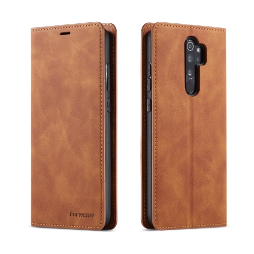 

For Xiaomi Redmi Note 8 Pro Forwenw Dream Series Oil Edge Strong Magnetism Horizontal Flip Leather Case with Holder & Card Slots & Wallet & Photo Frame(Brown)