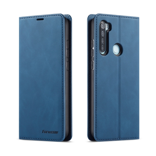 

For Xiaomi Redmi Note 8 Forwenw Dream Series Oil Edge Strong Magnetism Horizontal Flip Leather Case with Holder & Card Slots & Wallet & Photo Frame(Blue)