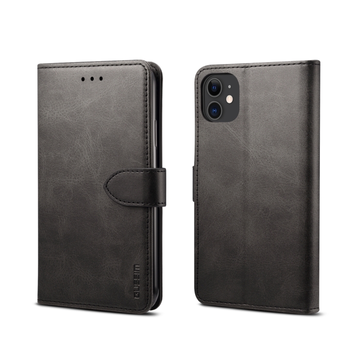 

For iPhone 11 Pro Max GUSSIM Magnetic Horizontal Flip Leather Case with Holder & Card Slots & & Wallet(Black)