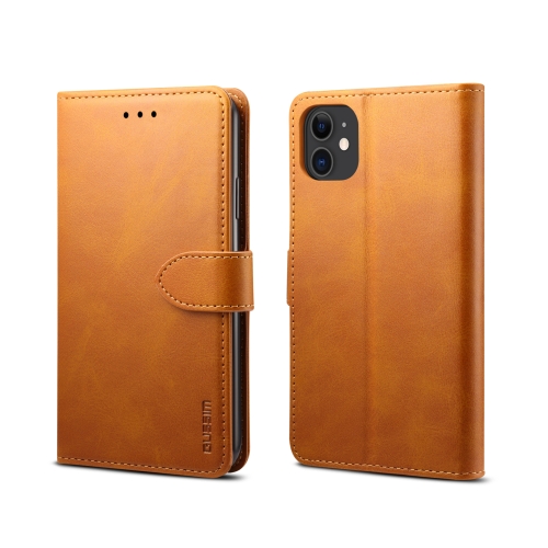 

For iPhone 11 Pro Max GUSSIM Magnetic Horizontal Flip Leather Case with Holder & Card Slots & & Wallet(Yellow)