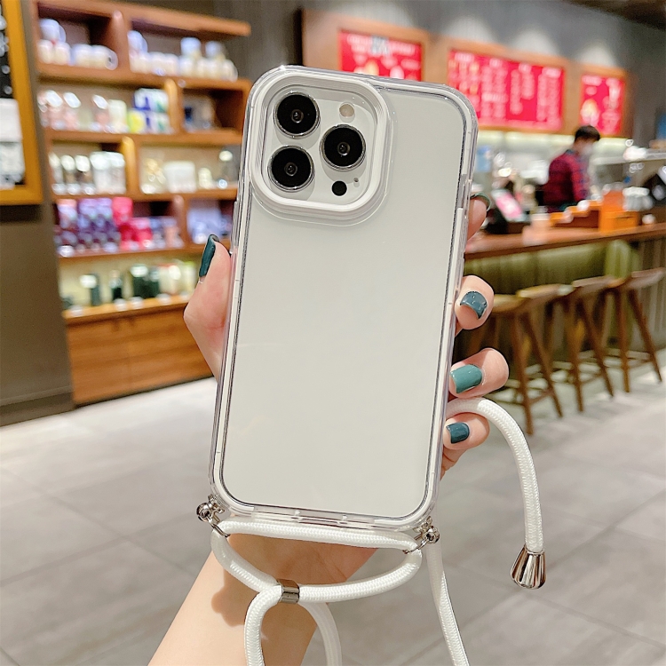

3 In 1 PC + TPU Transparent Phone Case For iPhone 13 mini(White)