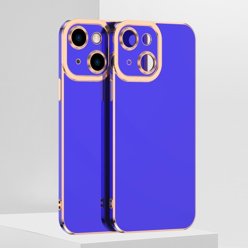 

6D Electroplated TPU Phone Case For iPhone 13 mini(Blue)