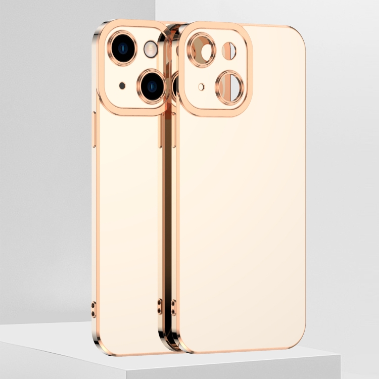 

6D Electroplated TPU Phone Case For iPhone 13(White)