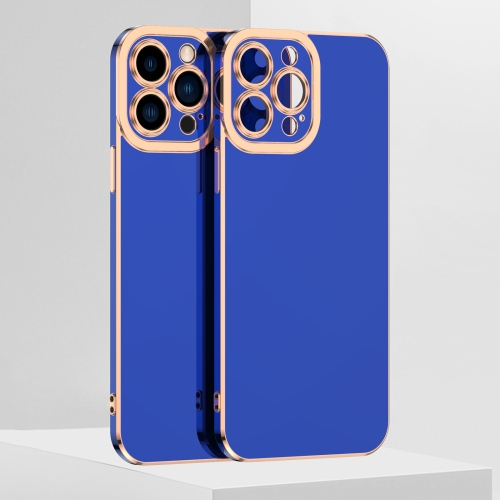 

6D Electroplated TPU Phone Case For iPhone 13 Pro(Blue)