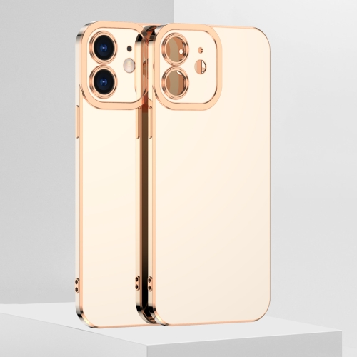

6D Electroplated TPU Phone Case For iPhone 11(White)