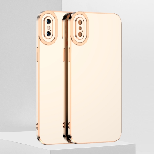 

6D Electroplated TPU Phone Case For iPhone XS Max(White)
