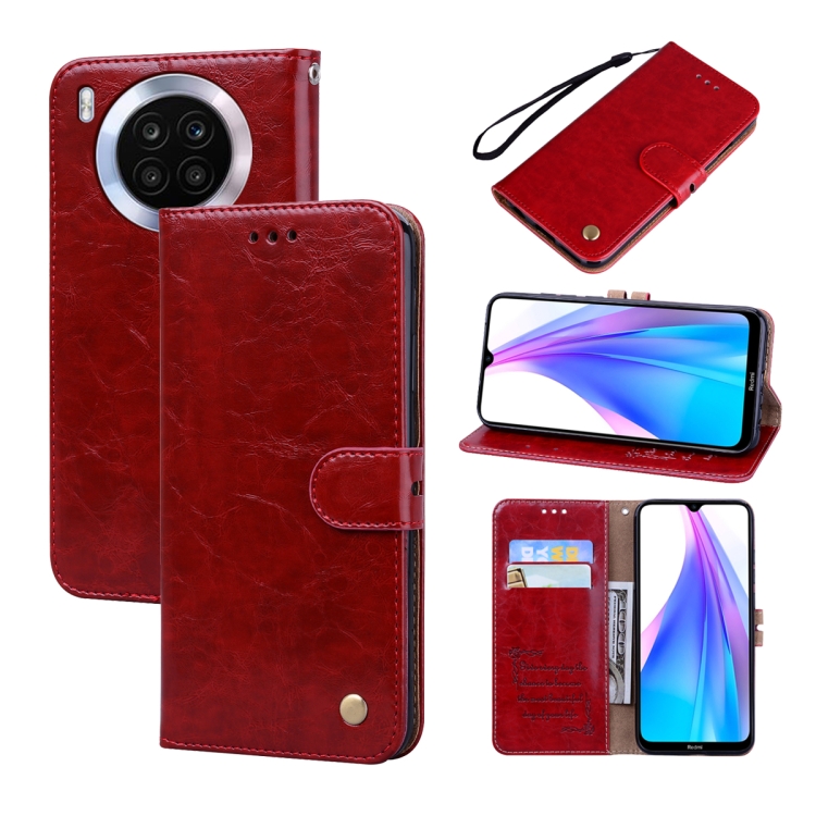 

For Honor 50 Lite Oil Wax Texture Leather Phone Case(Red)