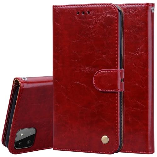 

For Samsung Galaxy A22 4G Oil Wax Texture Leather Phone Case(Red)