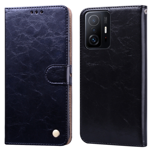 

For Xiaomi Mi 11T Oil Wax Texture Leather Phone Case(Black)