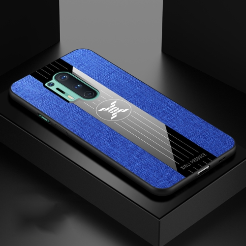

For OnePlus 8 Pro XINLI Stitching Cloth Texture Shockproof TPU Phone Case(Blue)