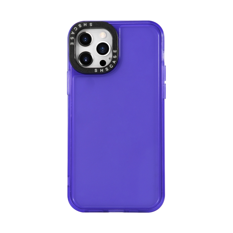 

Black Lens Frame Transparent TPU Phone Case For iPhone 13 Pro(Blue)