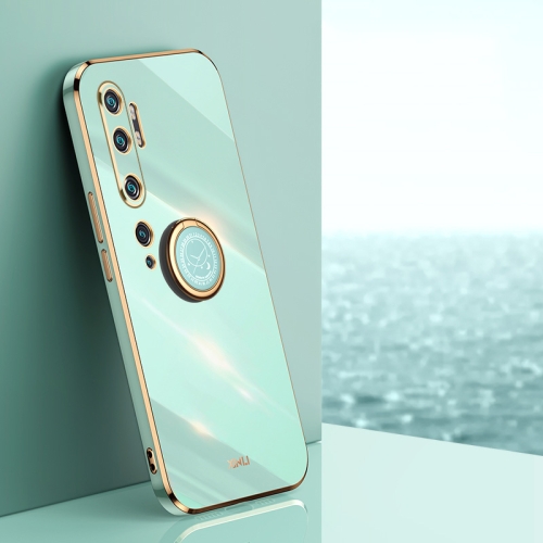 

For Xiaomi Mi CC9 Pro XINLI 6D Plating Phone Case with Ring Holder(Mint Green)