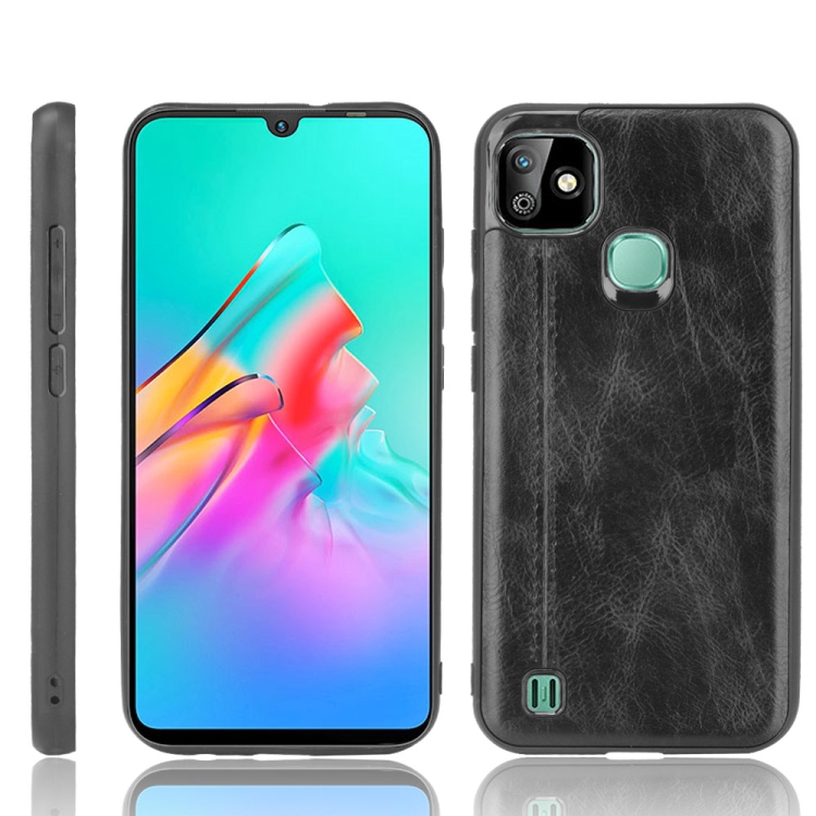 

For Infinix Smart HD 2021 / X612 Sewing Cow Pattern Skin Phone Case(Black)