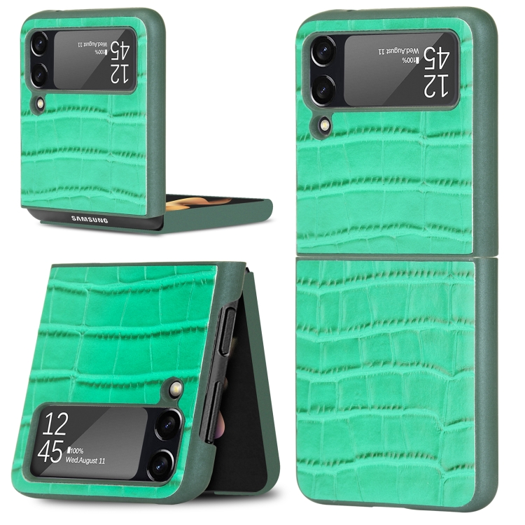 

For Samsung Galaxy Z Flip3 5G Bamboo Texture Phone Case(Green)