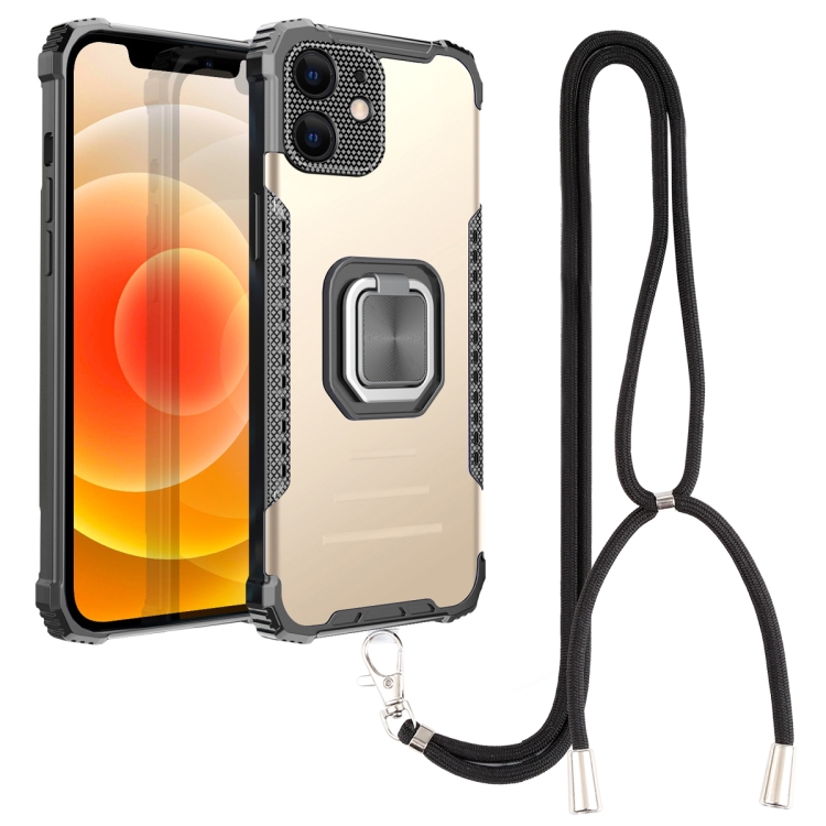 

Lanyard Aluminum TPU Case For iPhone 12 mini(Gold)
