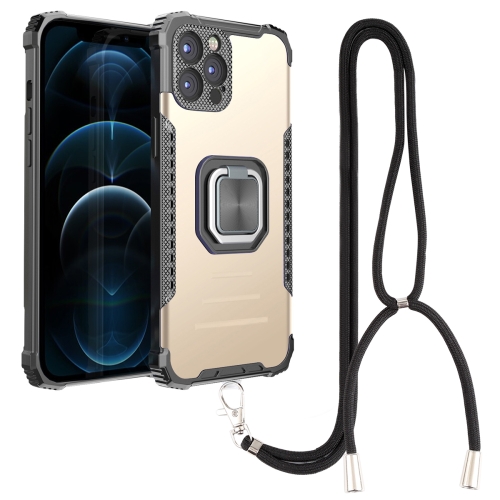 

Lanyard Aluminum TPU Case For iPhone 12 Pro(Gold)