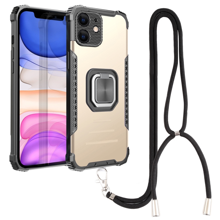 

Lanyard Aluminum TPU Case For iPhone 11(Gold)