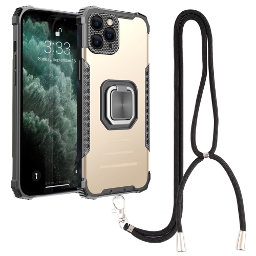 

Lanyard Aluminum TPU Case For iPhone 11 Pro(Gold)