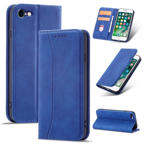 

Magnetic Dual-fold Leather Case For iPhone 6s Plus / 6 Plus(Blue)