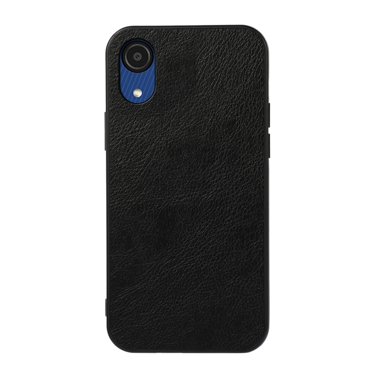 

For Samsung Galaxy A03 Core Two-color Lychee Texture Phone Case(Black)