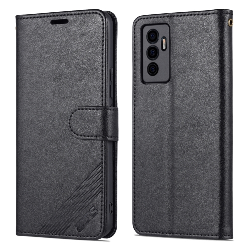 

For vivo S10e / V23e AZNS Sheepskin Texture Flip Leather Phone Case(Black)