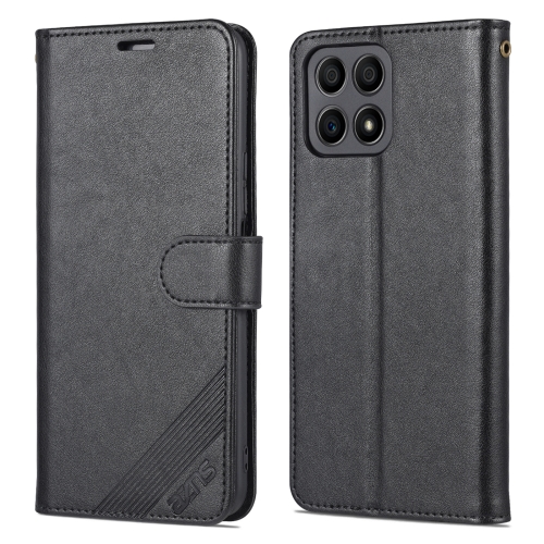

For Honor X30i AZNS Sheepskin Texture Flip Leather Phone Case(Black)