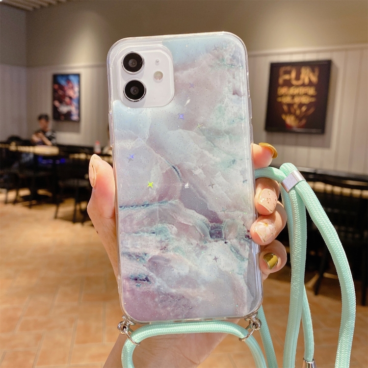 

Marble Pattern Lanyard Phone Case For iPhone 12 Pro(8)