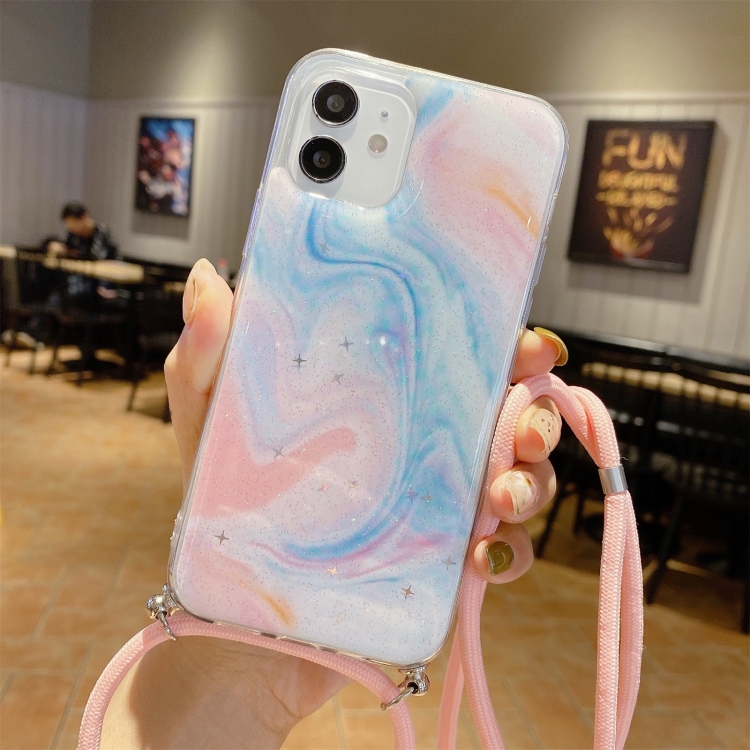 

Marble Pattern Lanyard Phone Case For iPhone 12 Pro Max(1)