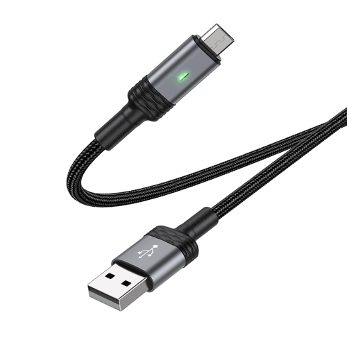 

Borofone BU30 1.2m 2.4A USB to Micro USB Smart Power-off Charging Data Cable(Black)