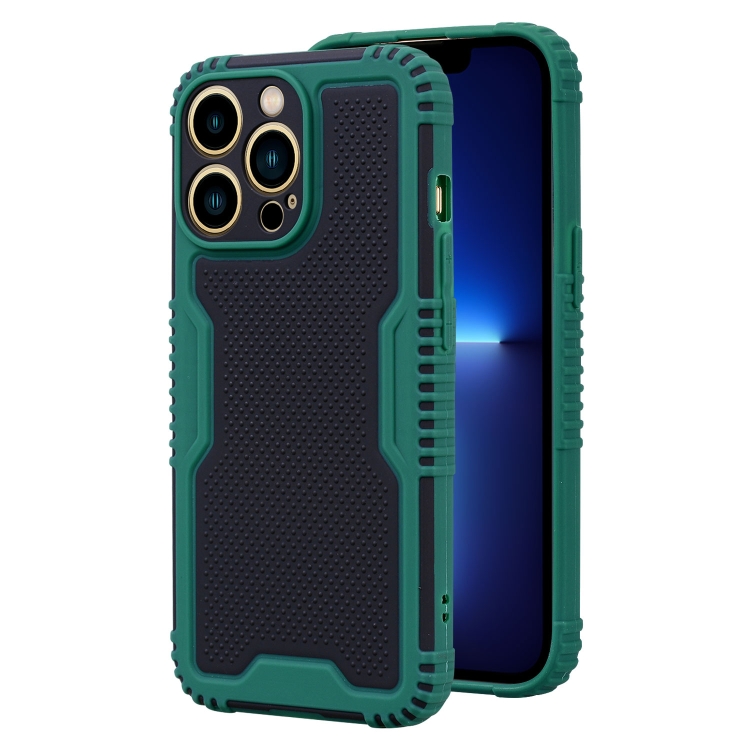 

Two-color PC + TPU Phone Case For iPhone 12 Pro Max(Green)