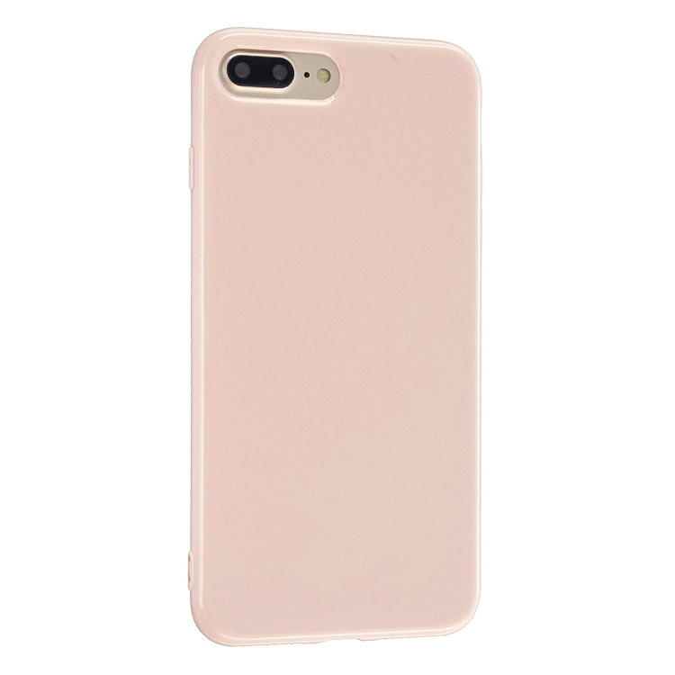 

For iPhone 8 Plus / 7 Plus 2.0mm Thick TPU Candy Color Protective Case(Light Pink)