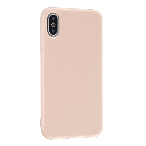 

For iPhone XS Max 2.0mm Thick TPU Candy Color Protective Case(Light Pink)