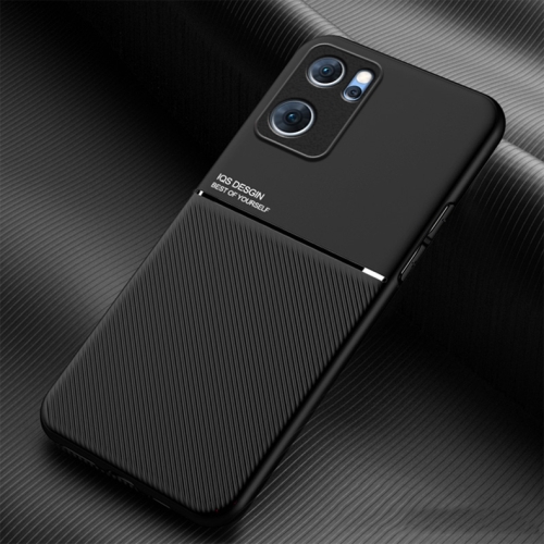 

For OPPO Reno7 5G Classic Tilt Magnetic PC + TPU Phone Case(Black)